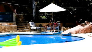 EMMA HAIZE Poolside Huge Cock POV Deepthroat Blowjob and Facial