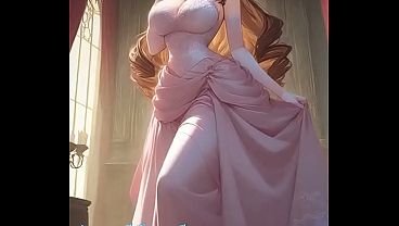 Lovescape AI Creation Stripping & blowjob Princess