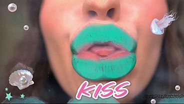 Minty messy deep octopus kisses   spit fetish
