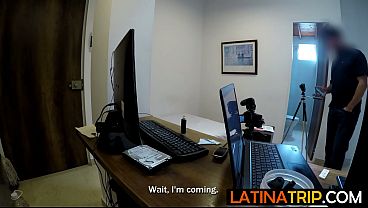 Petite Latina teen hardcore doggystyle after hot babe gave him a blowjob