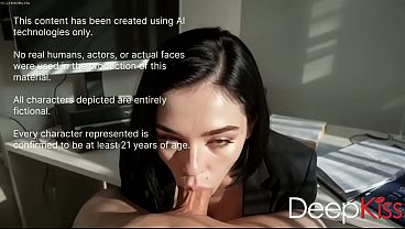 I did all the work for my colleague, and in return, she gave my cock a tender, deep blowjob. Her slobbery blowjob is incredible[AI]