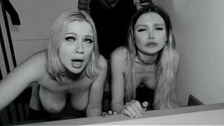 Kitty Li and Milka Way Lesbian Fun Interrupted by Max Born’s Big Cock
