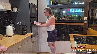 Trying to Cook Dinner – My Man Fucked My Mouth & Ass Raw Then Gave Me a Thick Anal Creampie in the Kitchen