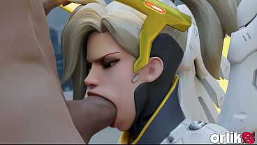 Mercy (Overwatch) Sloppy Blowjob Missionary Fuck 3D Animation