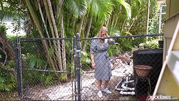 Milf caught a perv but fucks him anyways