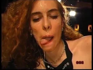 Redhead Adriana Bukkake Cum Playing