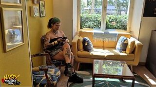 TOUR DE FRANCE, étape 9 – Inked & pierced slut Laetitia Versace Split tongue blowjob, ANAL, rimming